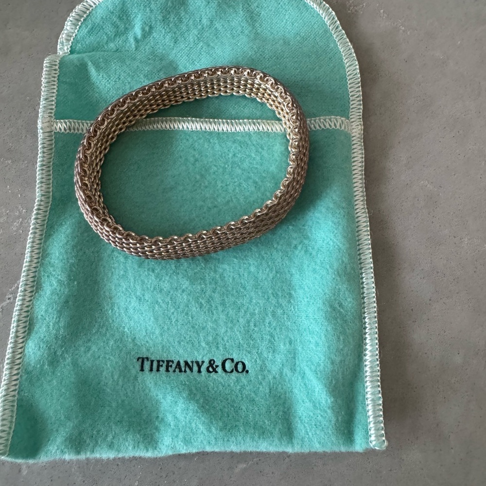 Tiffany & Co. Gold Mesh Bracelet Elegant Design